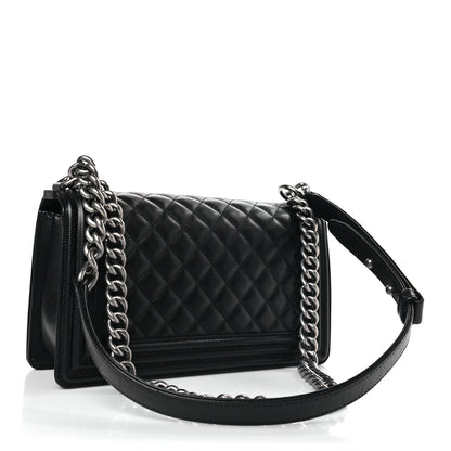 Chanel Caviar Quilted Medium Boy Flap Black 3 of 10