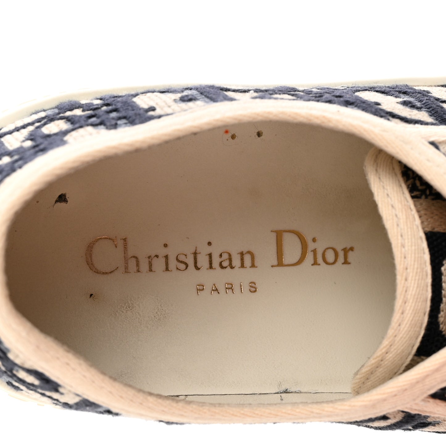 Canvas Oblique Walk 'N' Dior Low Top Sneakers 36 Deep Blue