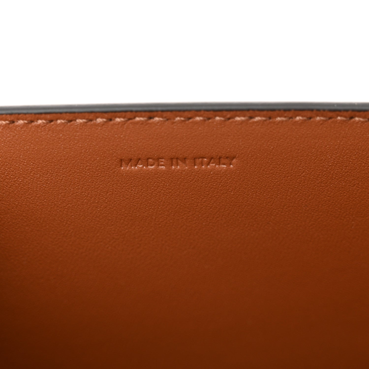 Celine Triomphe Canvas Calfskin Enveloppe Bag Tan 8 of 11