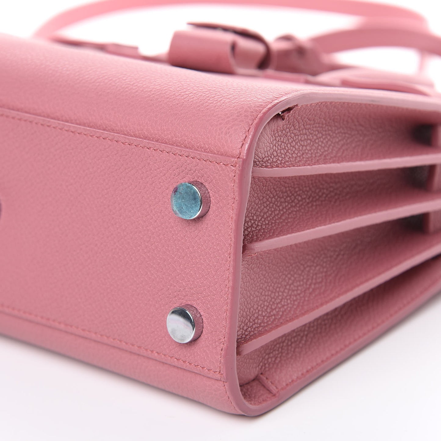 Grained Calfskin Nano Sac De Jour Rose Dark