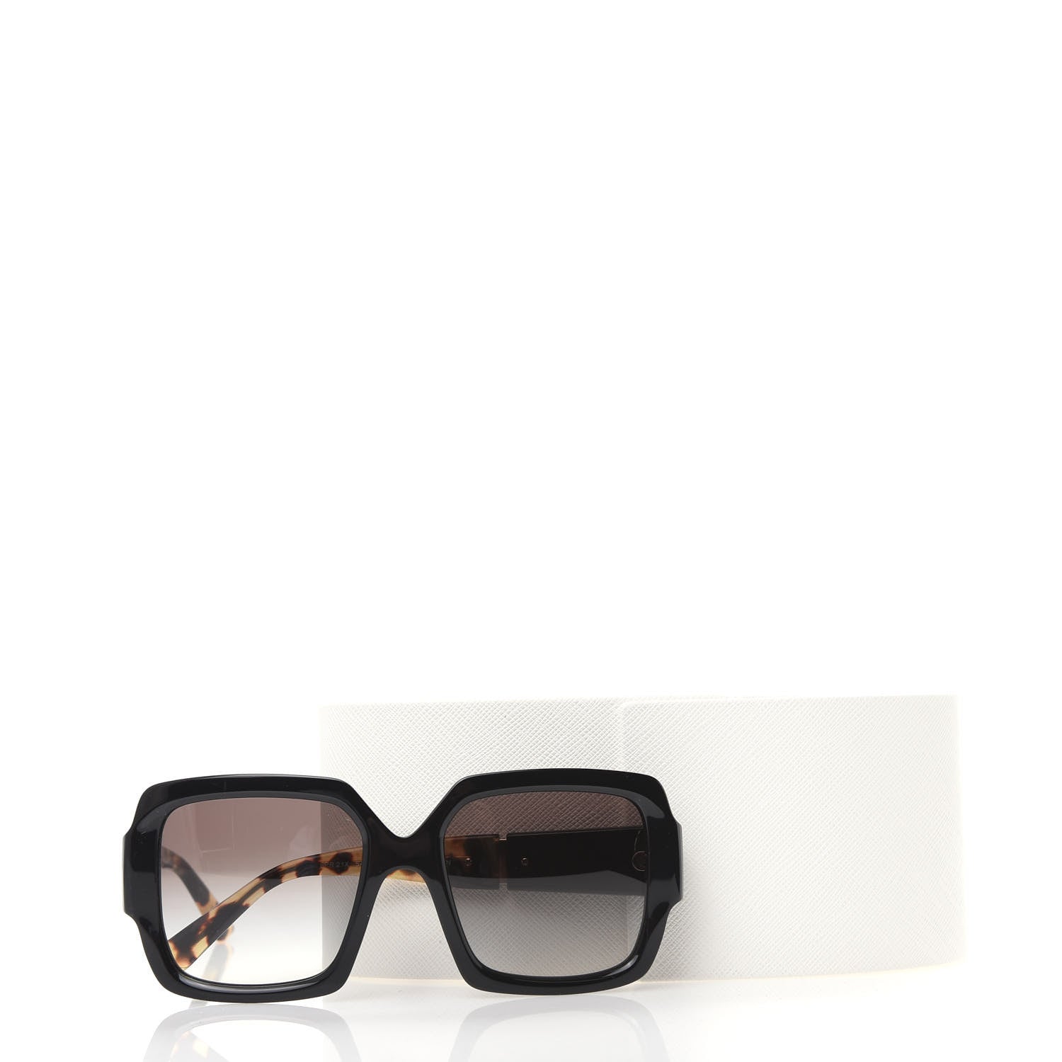 Prada Oversized Monochrome Sunglasses SPR 21X Black Tortoise 8 of 8