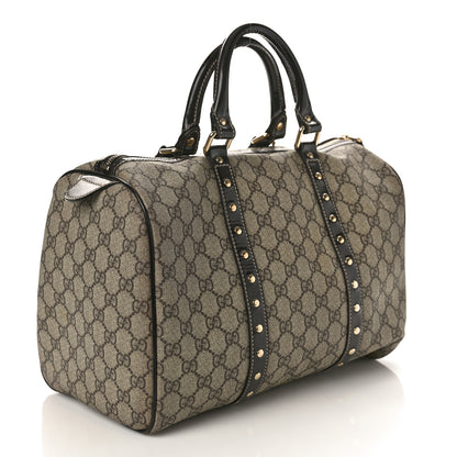 Gucci Monogram Guccissima Hearts Studded Medium Joy Boston Dark Brown 3 of 12