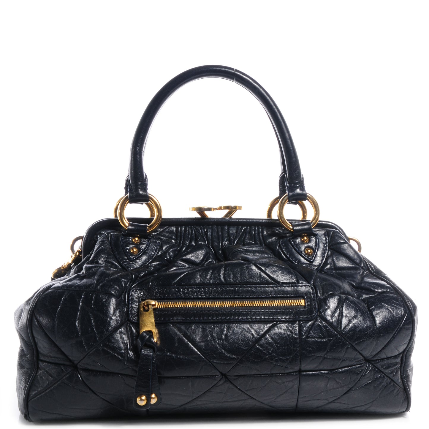 Leather Patchwork Stam Indigo