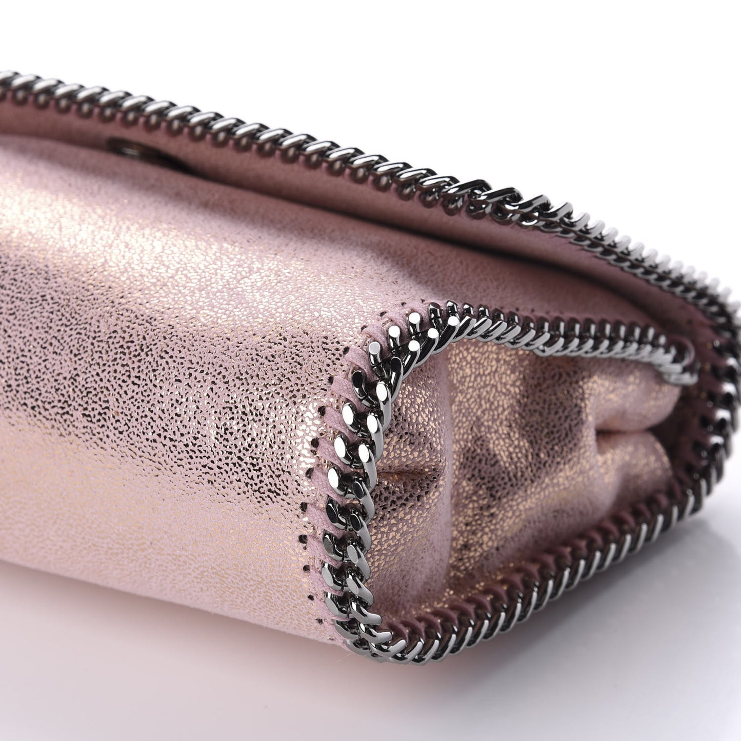 Metallic Shaggy Deer Falabella Messenger Pink