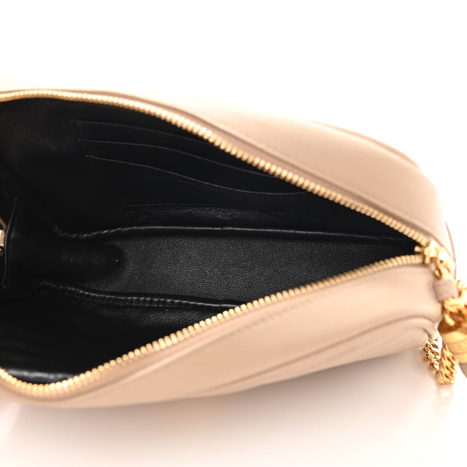Saint Laurent Grain De Poudre Matelasse Monogram Mini Lou Camera Bag Dark Beige 7 of 10