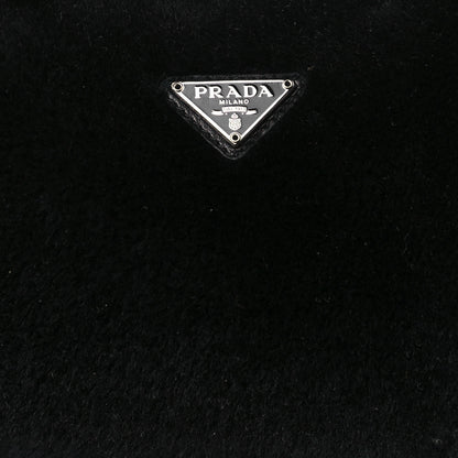 Prada Shearling Mini Re-Edition 2000 Bag Black 12 of 12