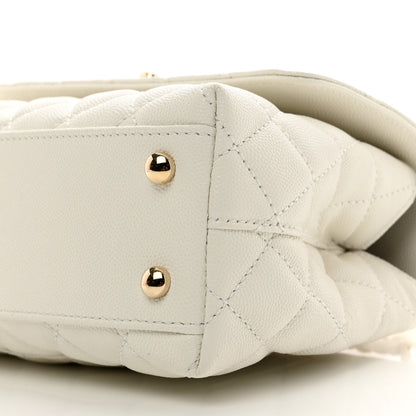 Chanel Caviar Quilted Mini Coco Handle Flap White 10 of 10