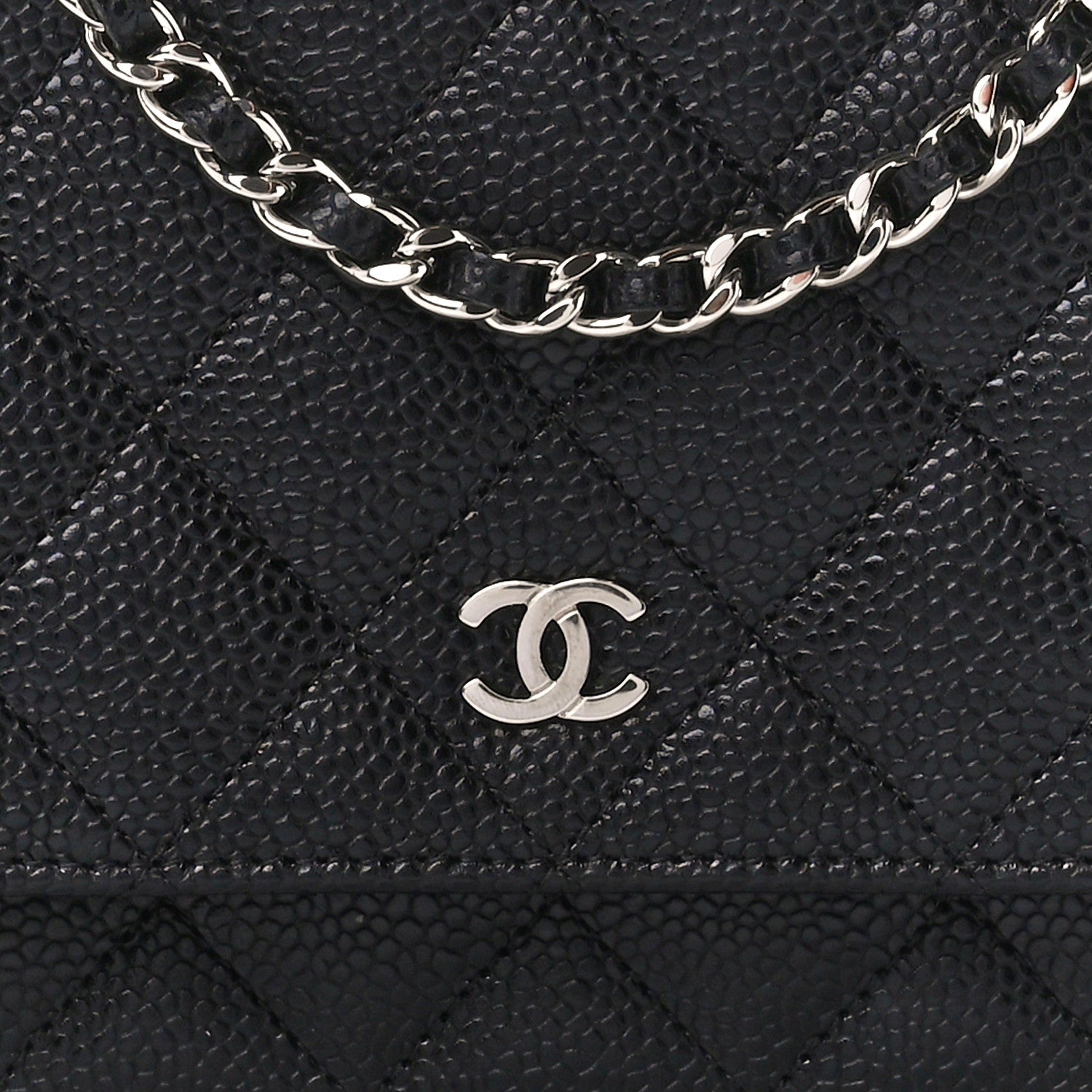 Chanel Caviar Quilted Wallet on Chain WOC Black 10 of 13