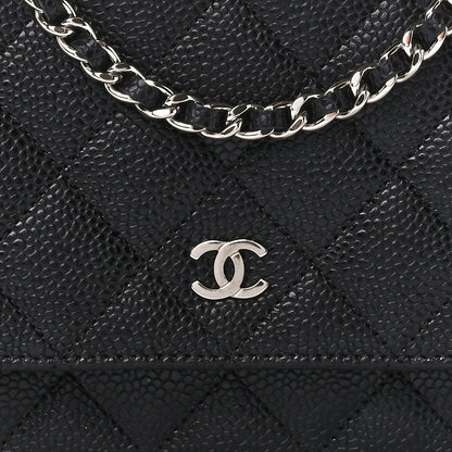 Chanel Caviar Quilted Wallet on Chain WOC Black 10 of 13