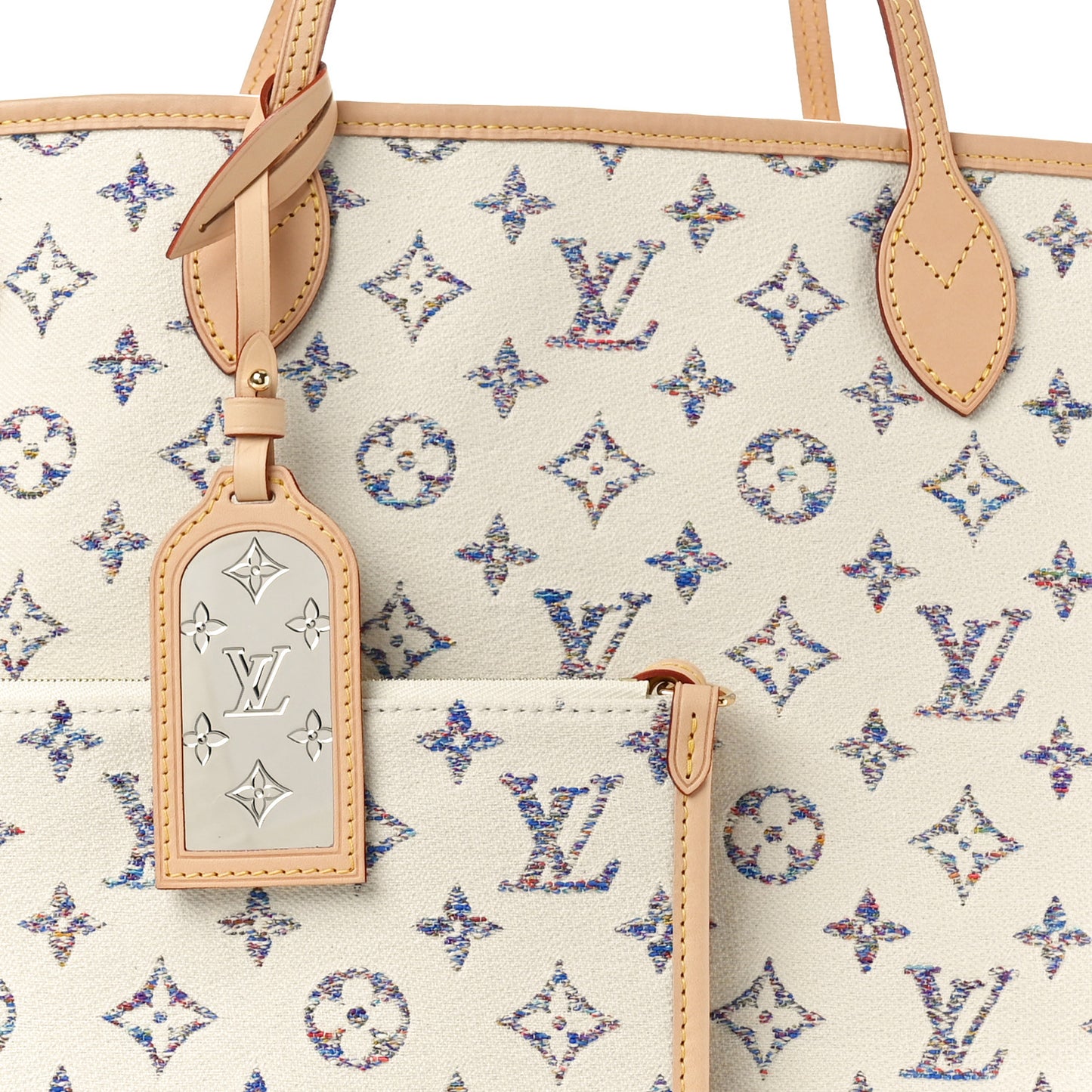 Monogram Jacquard Neverfull MM Multicolor Beige