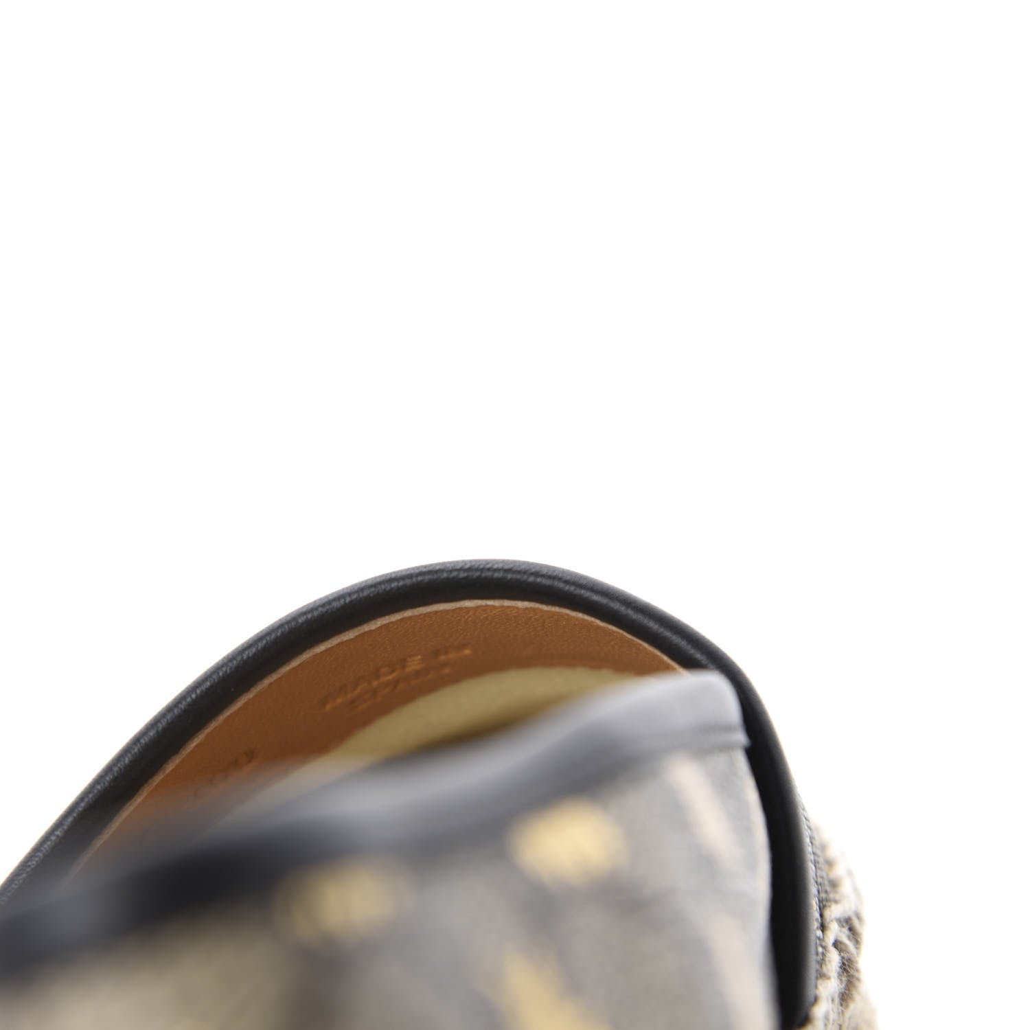 Gucci GG Supreme Monogram Bees Espadrille Flats 36.5 Beige Ebony Oro Black 10 of 11