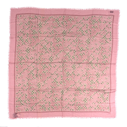 Gucci Modal Silk GG Monogram Big Arabesque Shawl Beige Pink 1 of 3