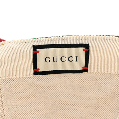 Gucci GG Supreme Flora Claudia Baseball Hat 57 M Red 8 of 10