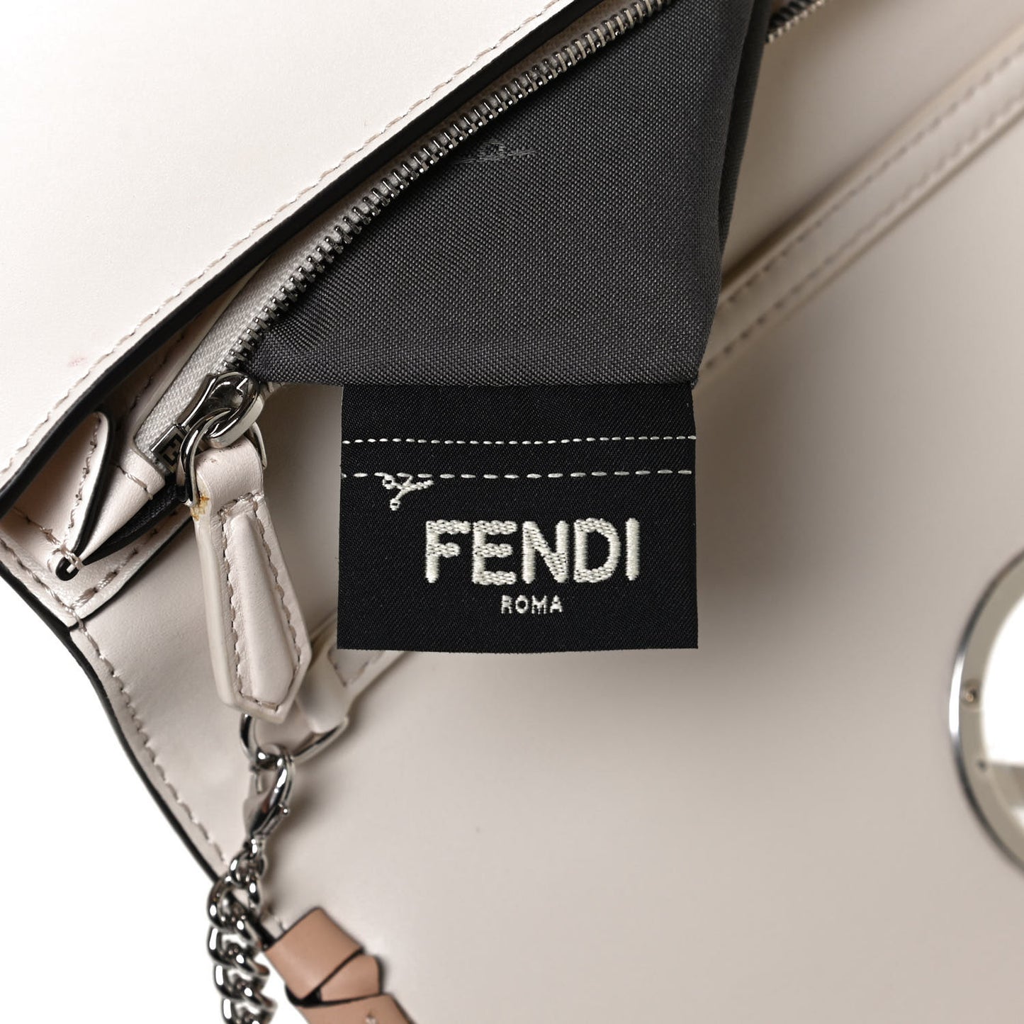 Vitello Liberty F is Fendi Whipstitch Bow Wallet On Chain Camelia Multicolor