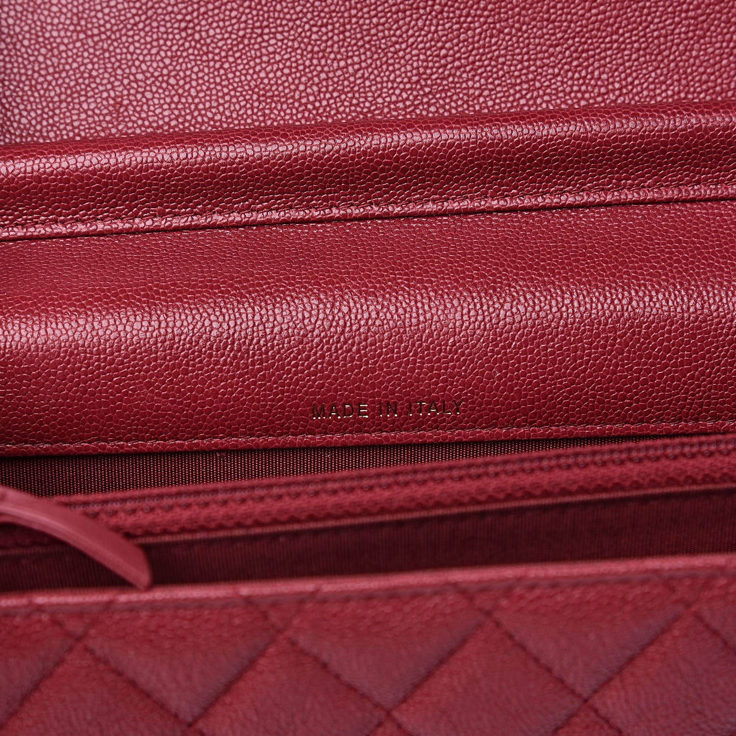 Chanel Caviar Quilted Boy Square Wallet on Chain WOC Burgundy 8 of 11