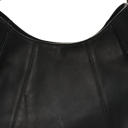 Salvatore Ferragamo Calfskin Elle Gancini Chain Hobo Black 7 of 9