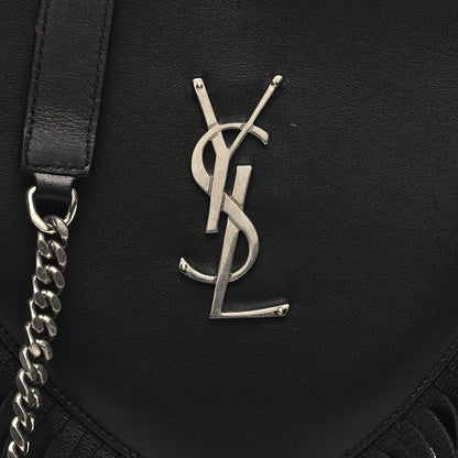Saint Laurent Calfskin Fringe Small Monogram Love Shoulder Bag Black 8 of 10