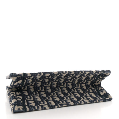 Christian Dior Oblique Small Book Tote Blue Multicolor 3 of 11