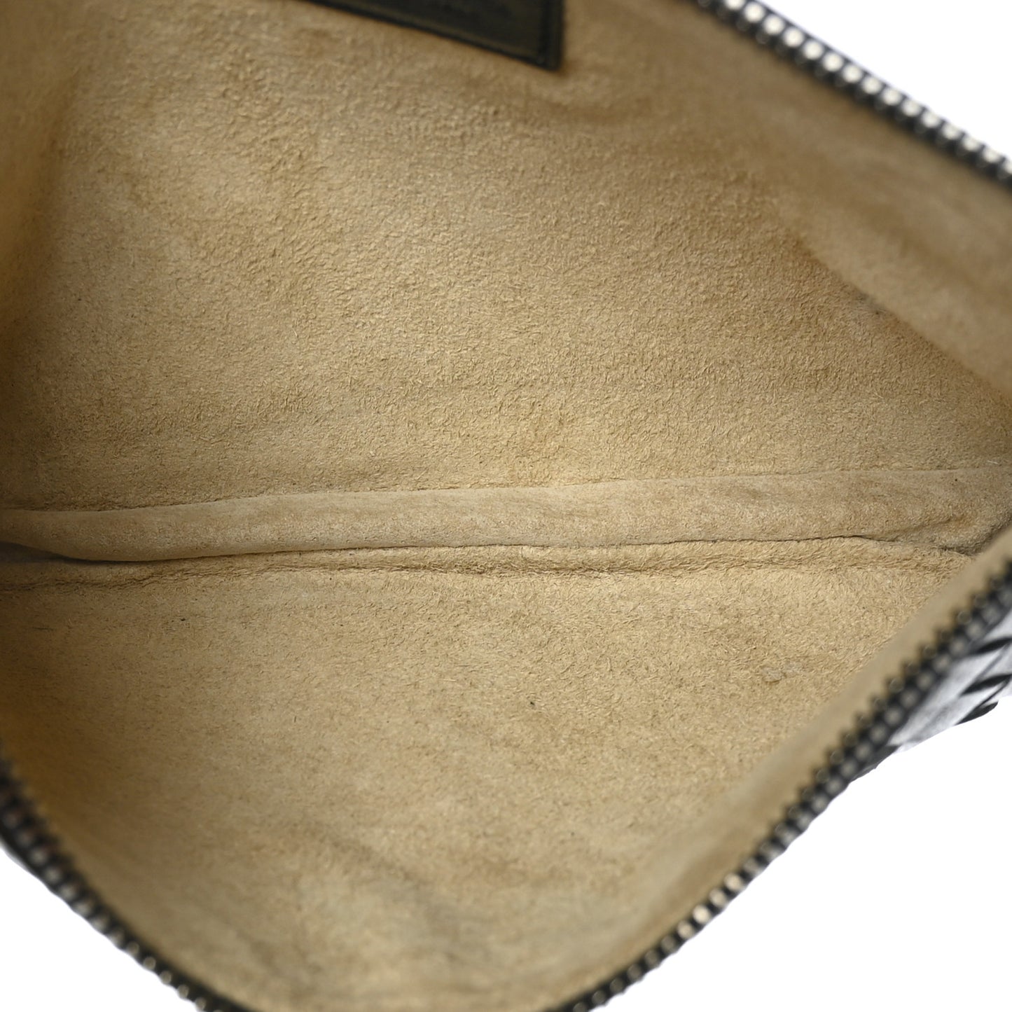 Nappa Intrecciato Zip Pouch Black
