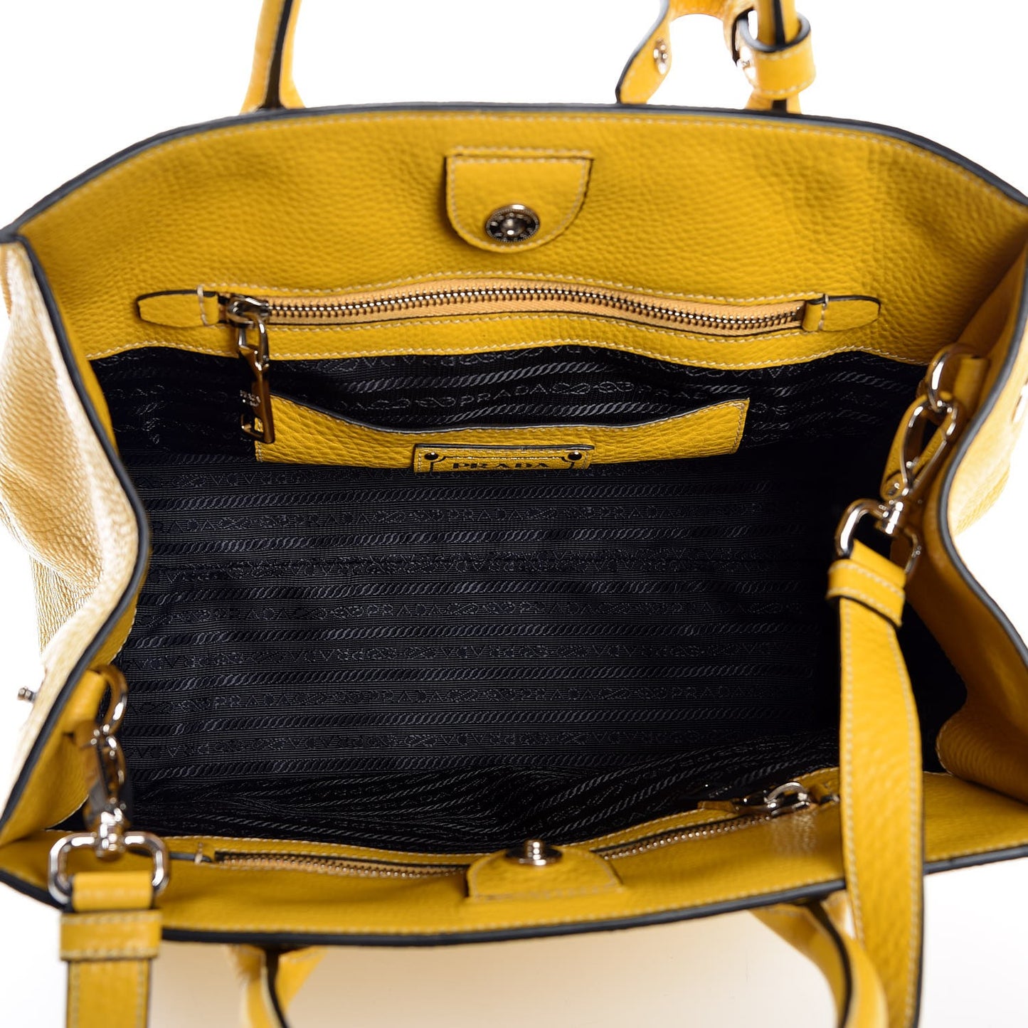 Vitello Daino Twin Pocket Tote Mimosa
