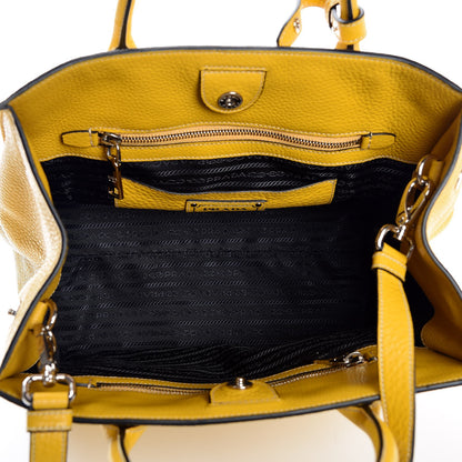 Prada Vitello Daino Twin Pocket Tote Mimosa 6 of 8