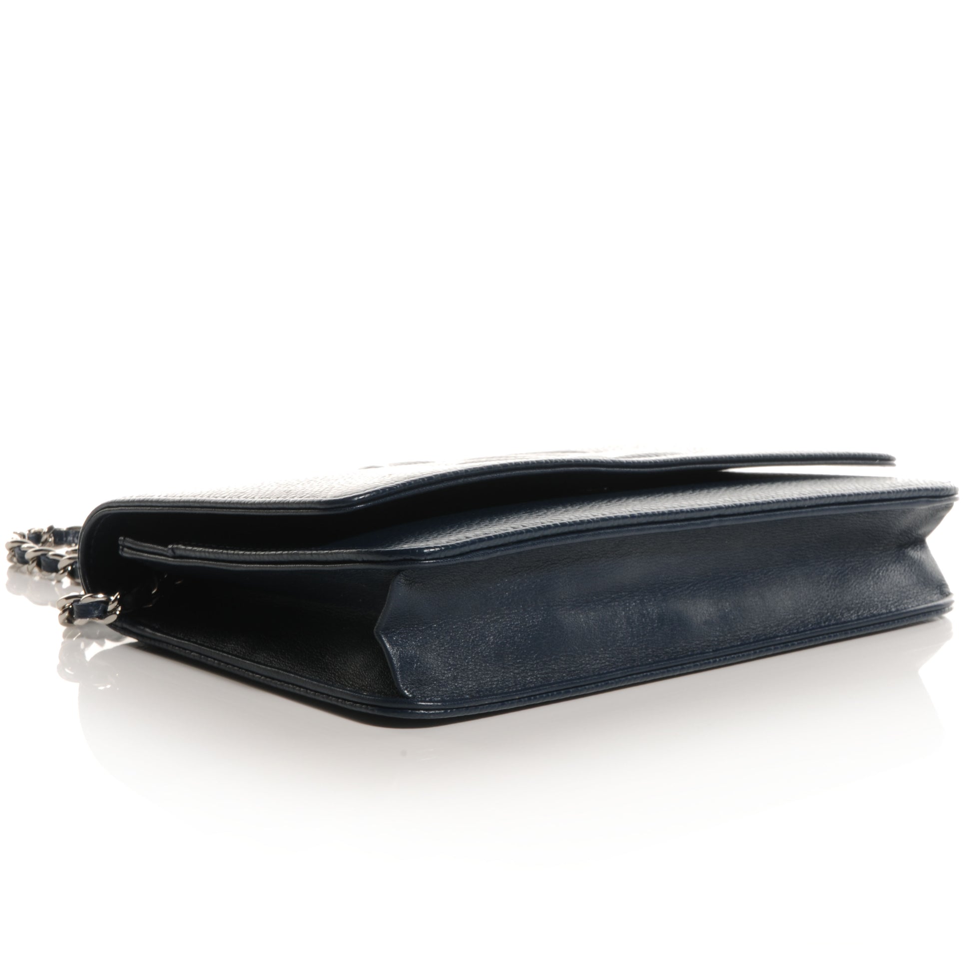 Chanel Caviar Timeless CC Wallet on Chain WOC Navy Blue 4 of 8