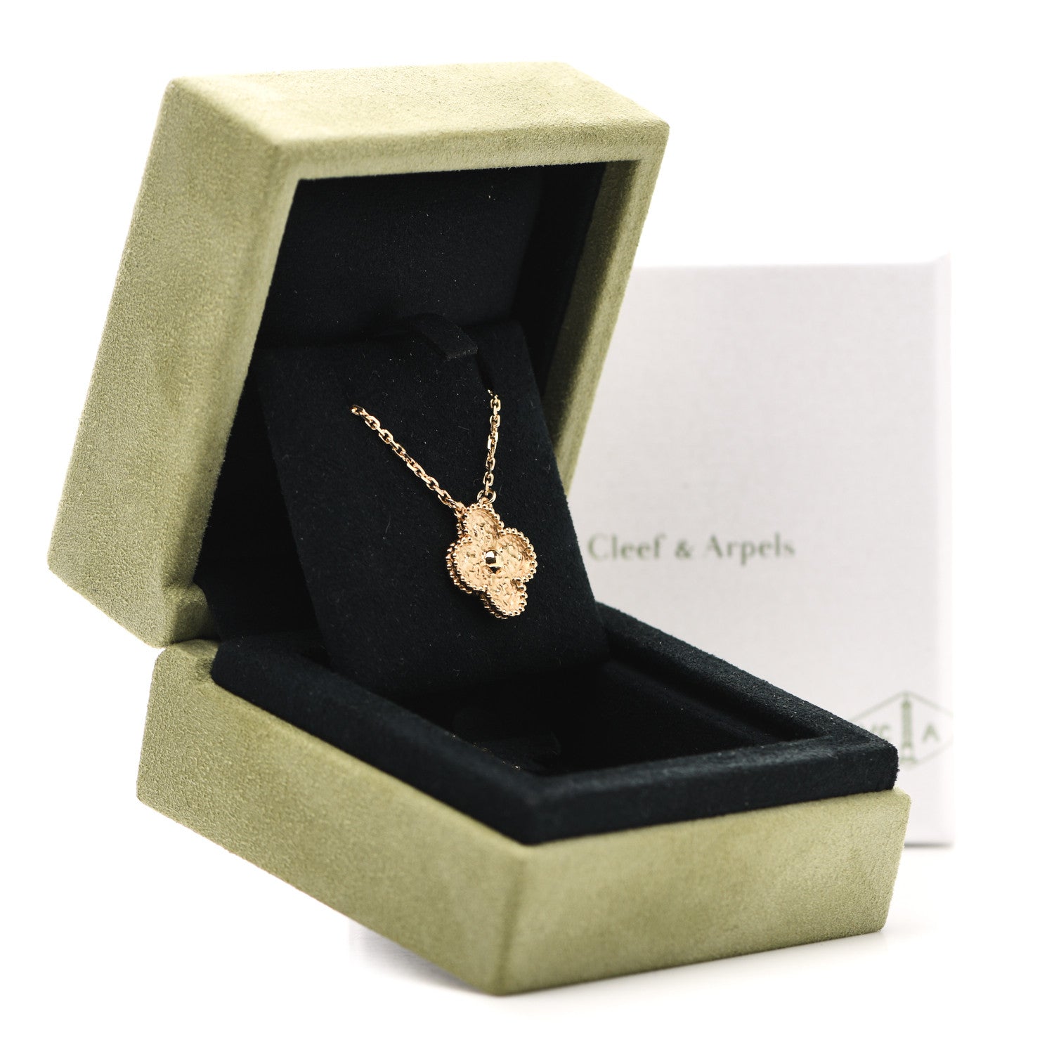 Van Cleef & Arpels 18K Yellow Gold Vintage Alhambra Pendant Necklace 6 of 6