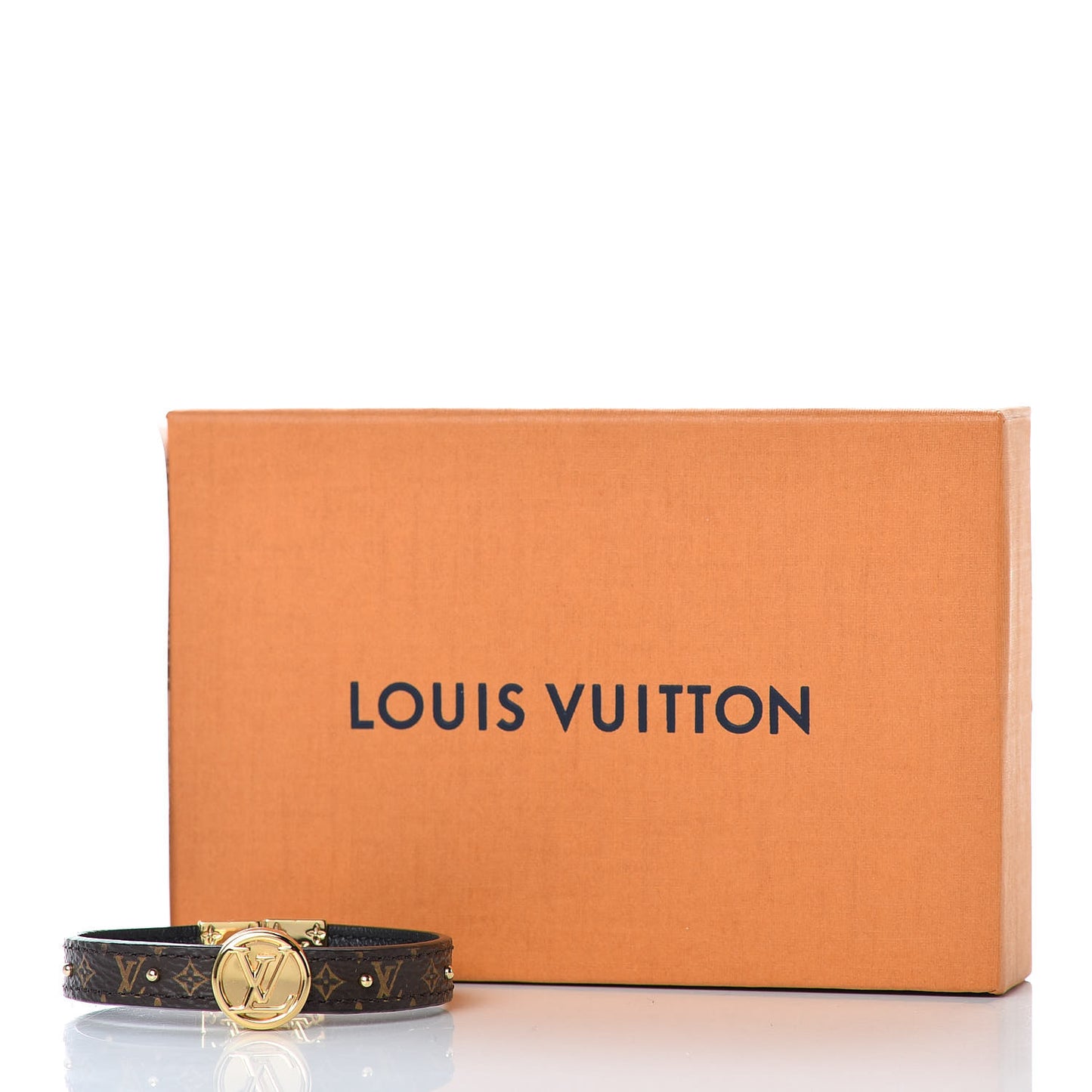 Monogram LV Circle Reversible Bracelet 17 Black