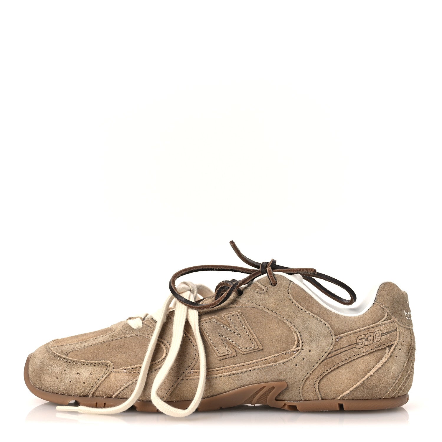 Miu Miu X NEW BALANCE Suede 530 SL Sneakers 37.5 Ecru 1 of 10