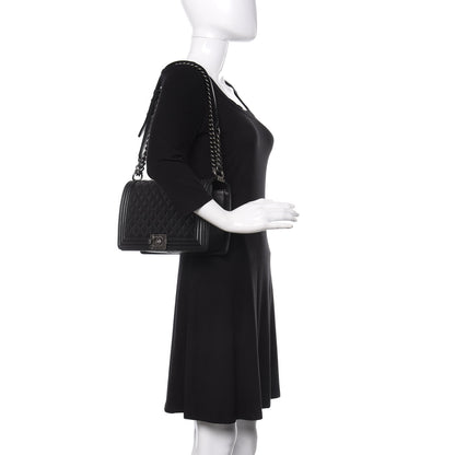 Chanel Lambskin Quilted New Medium Boy Flap Black 3 of 15