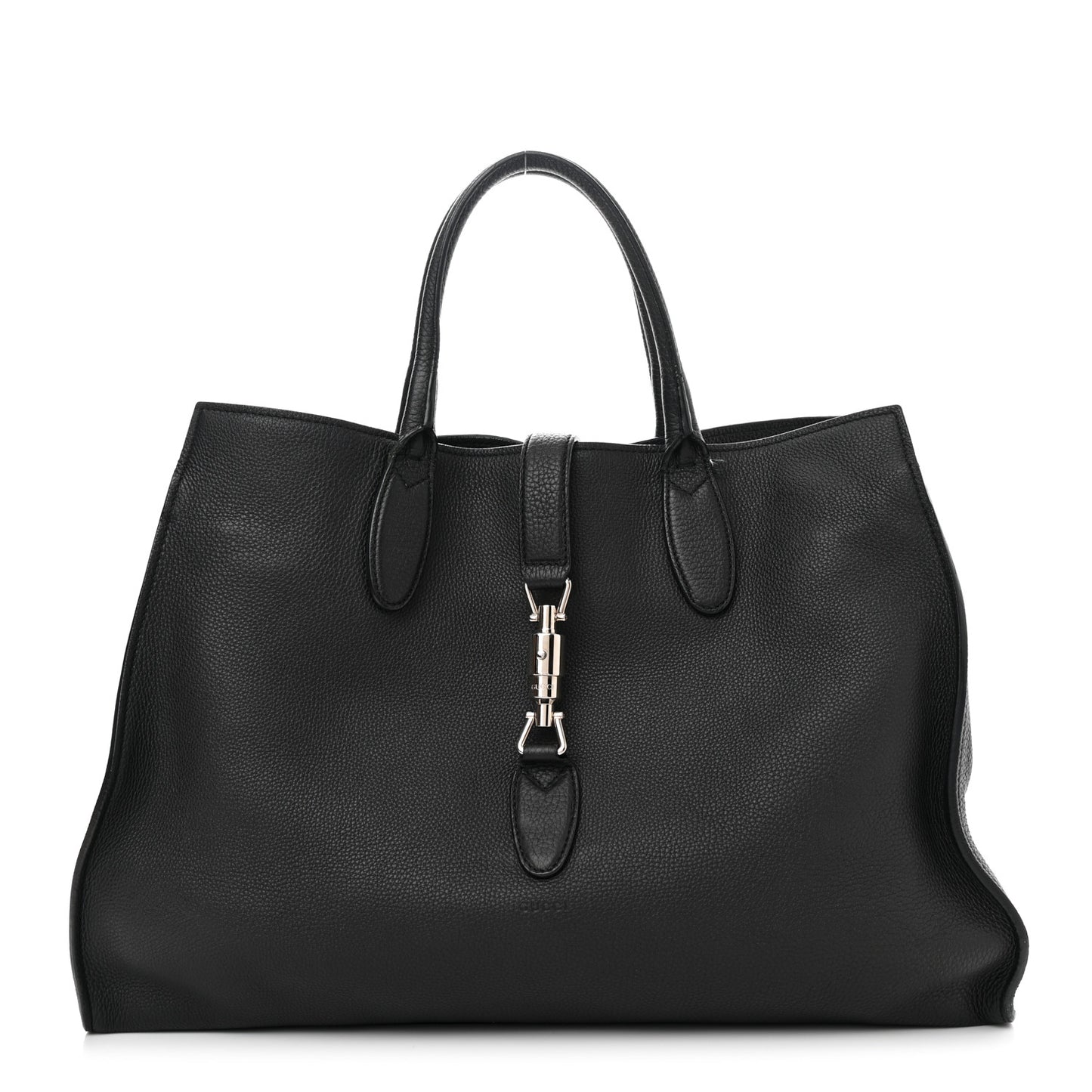 Soft Calfskin Medium Jackie Top Handle Bag Black