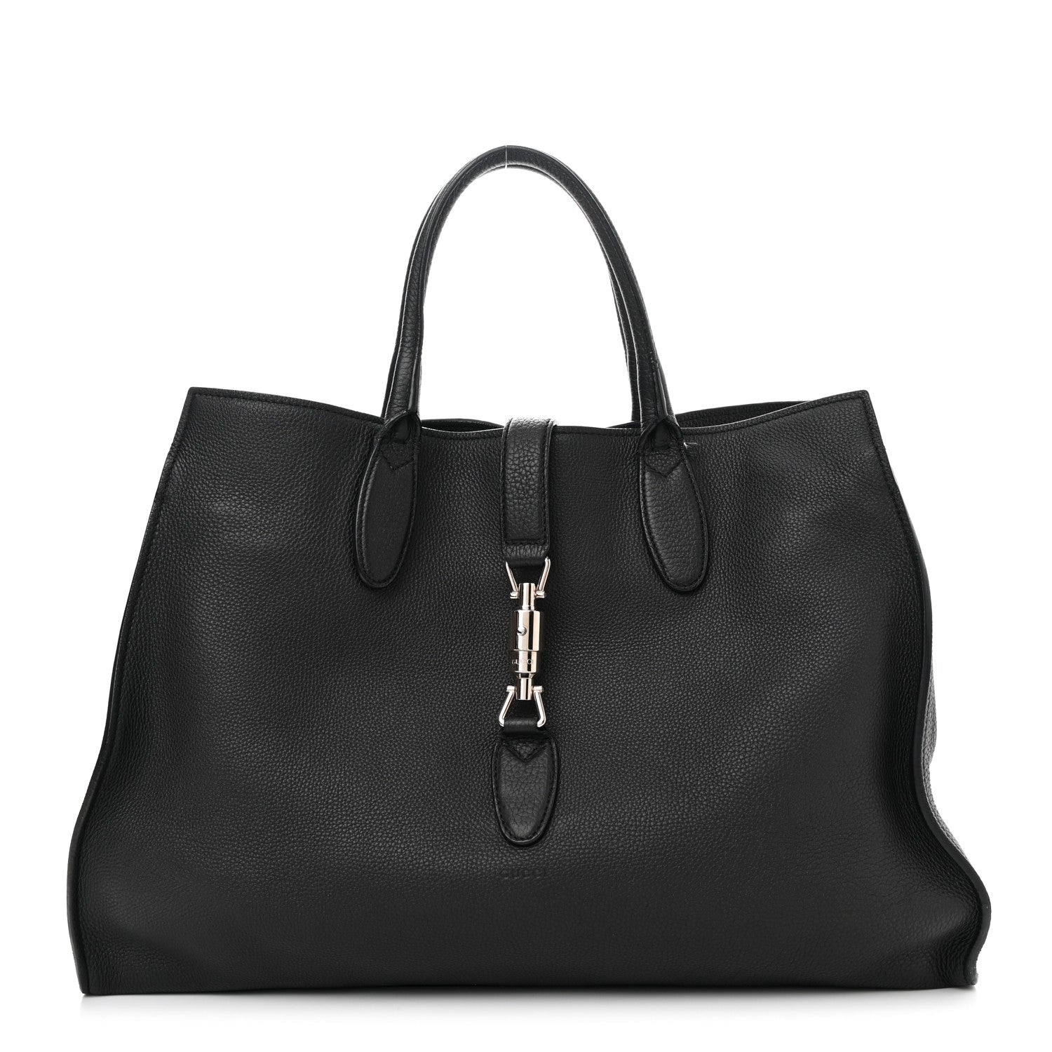 Gucci Soft Calfskin Medium Jackie Top Handle Bag Black 1 of 15
