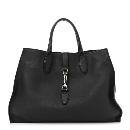Gucci Soft Calfskin Medium Jackie Top Handle Bag Black 1 of 15