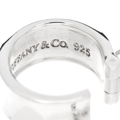 Tiffany Sterling Silver Wide 1837 Hoop Earrings 4 of 5