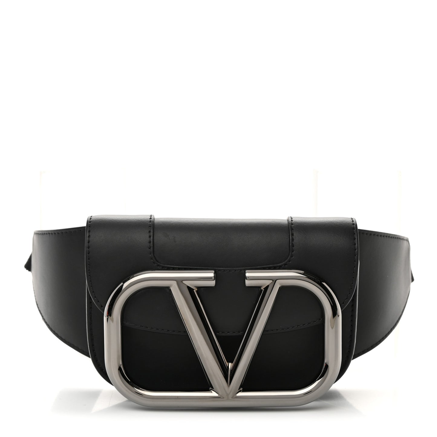 Calfskin Supervee Belt Bag Black