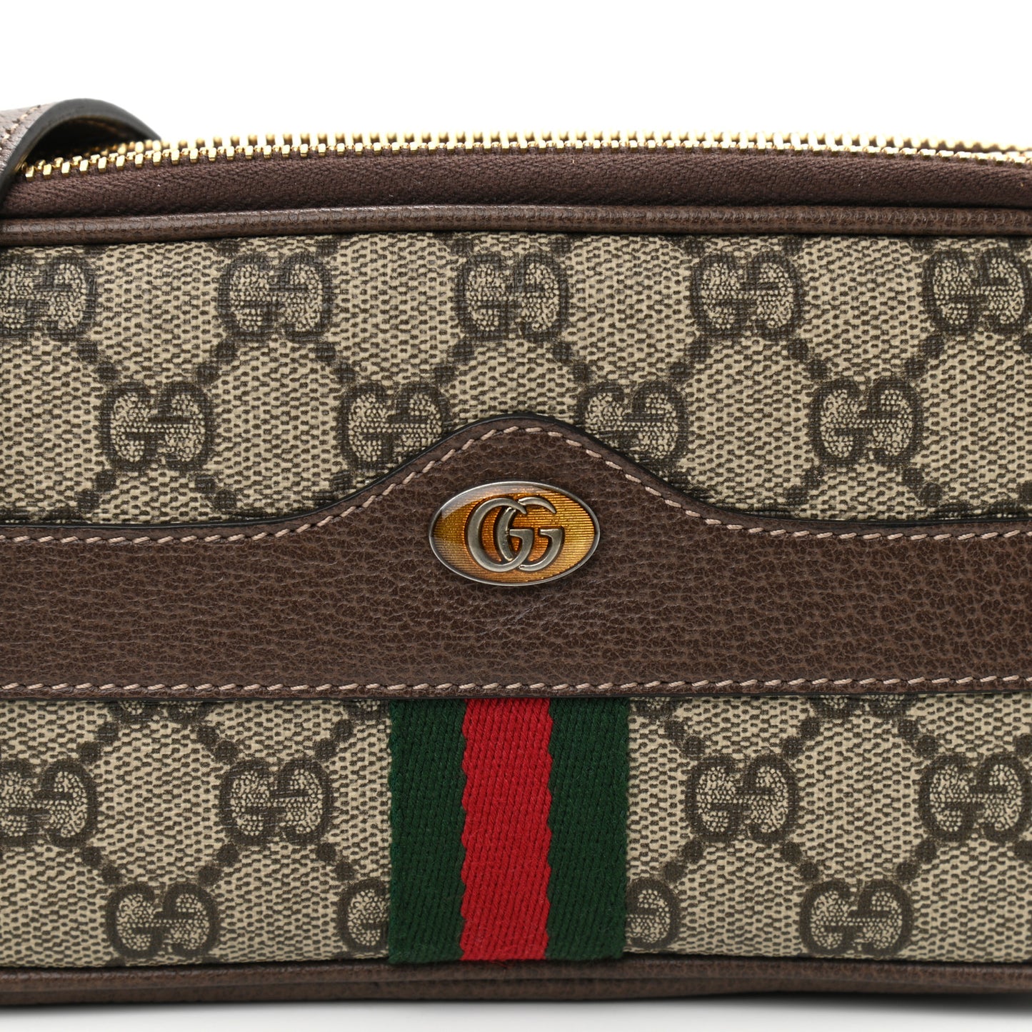 GG Supreme Monogram Web Mini Ophidia GG Bag Brown