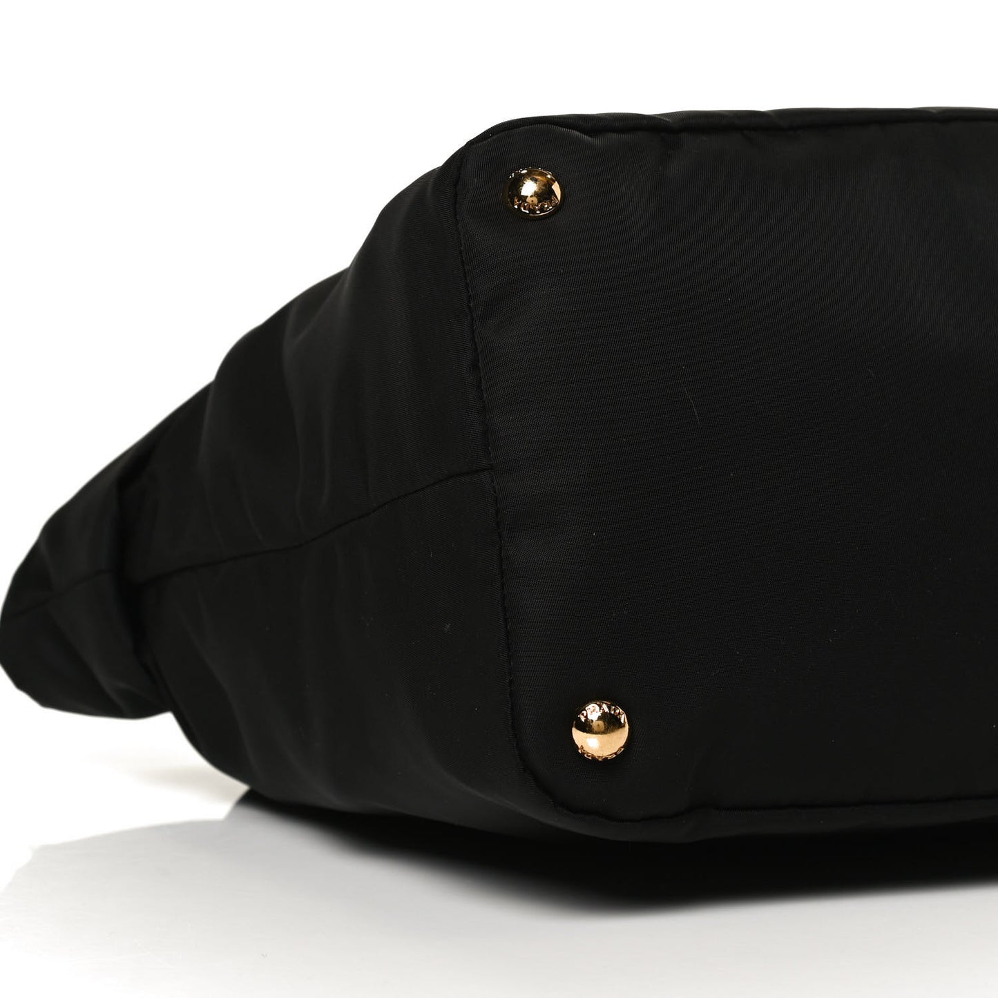 Tessuto Nylon Calfskin Tote Black
