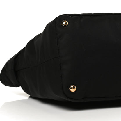 Prada Tessuto Nylon Calfskin Tote Black 9 of 10