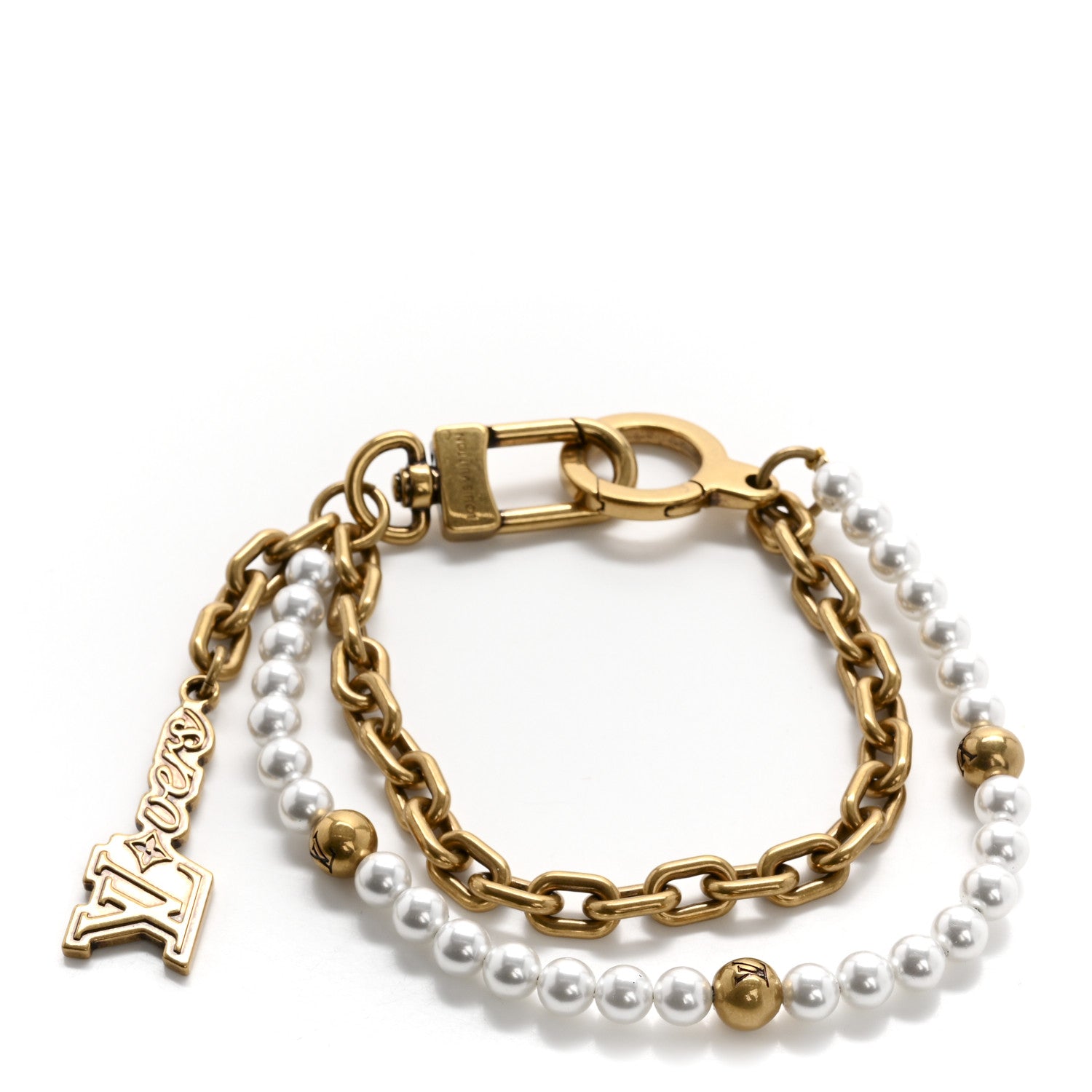 Louis Vuitton Metal Pearls Mini Chain Belt Gold 1 of 4