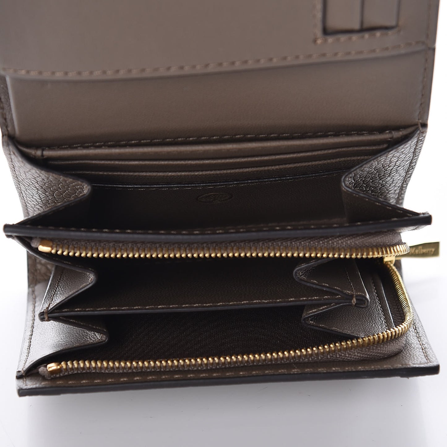 Small Classic Grain Small Continental French Purse Wallet Solid Grey