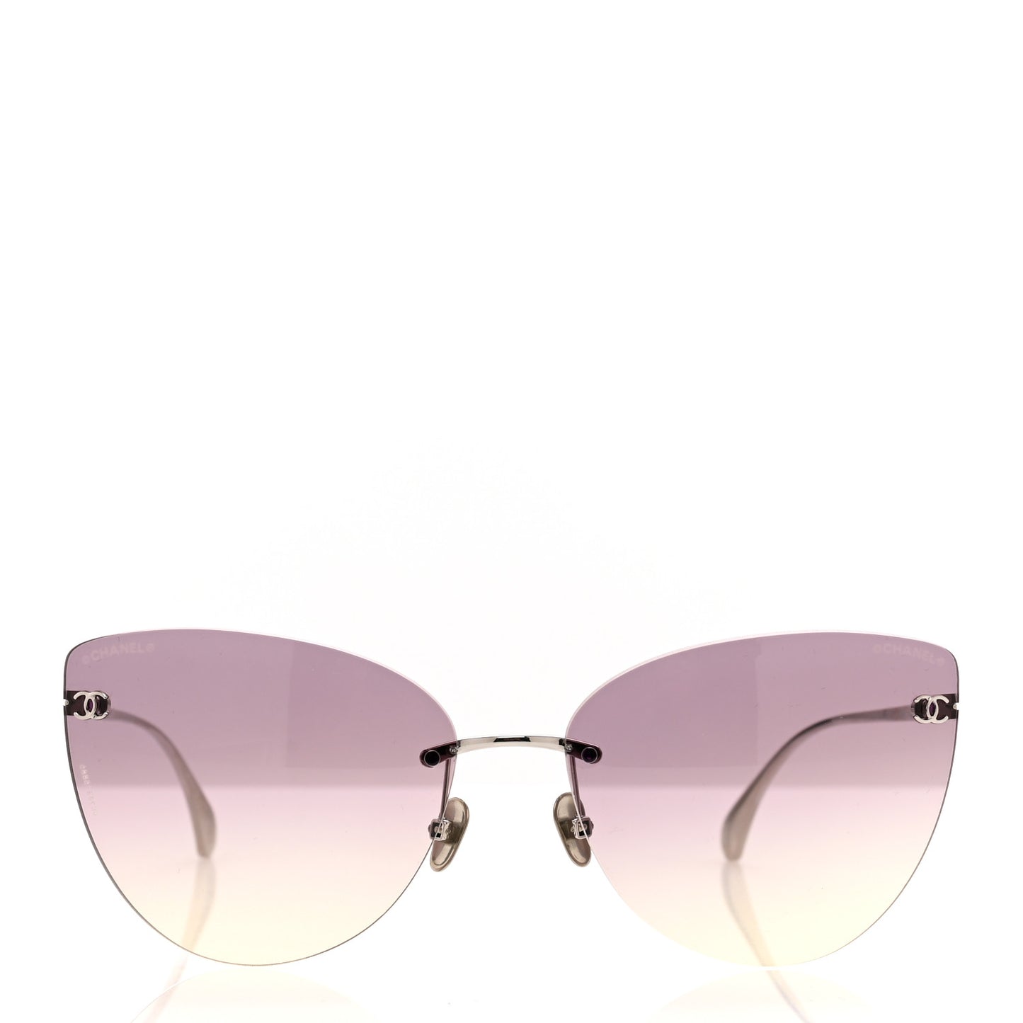 Titanium Frameless Cat Eye CC Sunglasses 4273-T