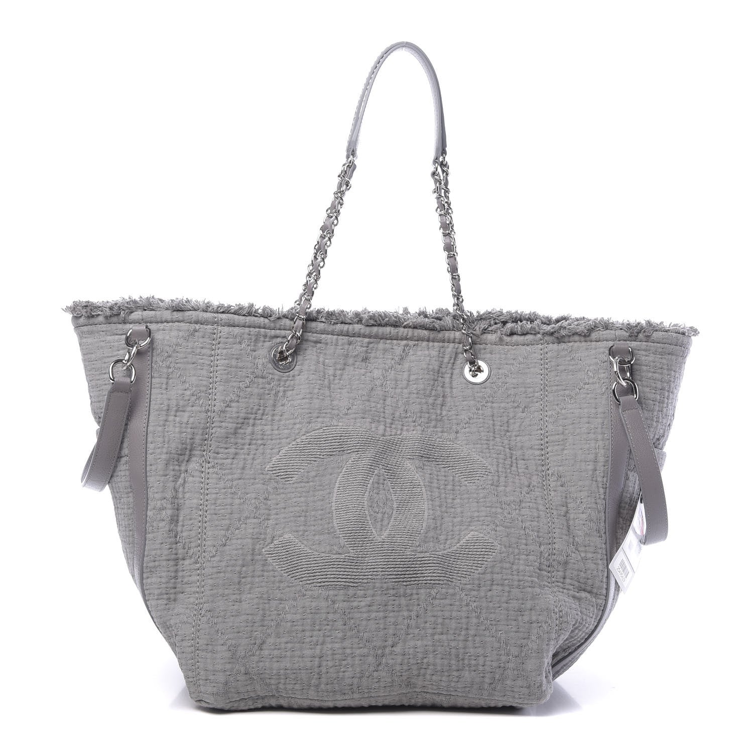 Chanel Canvas Small Double Face Tote Gray 1 of 10