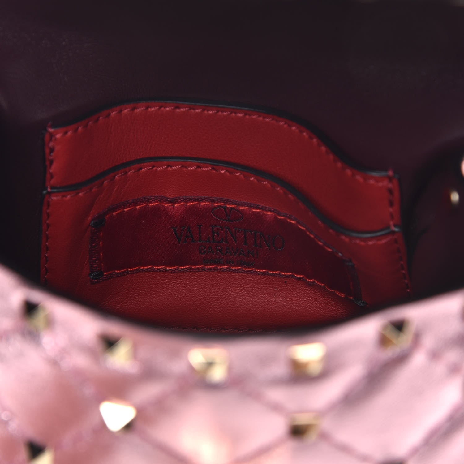 Valentino Garavani Metallic Nappa Micro Rockstud Spike Shoulder Bag Giacinto 6 of 8