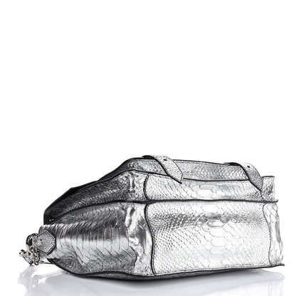 Proenza Schouler Python Calfskin Embossed Medium PS1 Satchel Silver 4 of 7