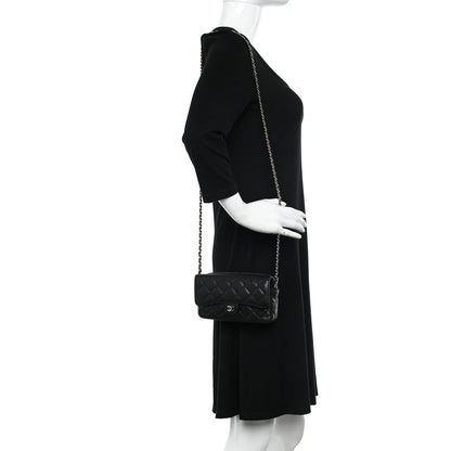Chanel Caviar Quilted Flap Phone Holder With Chain Black 2 of 12