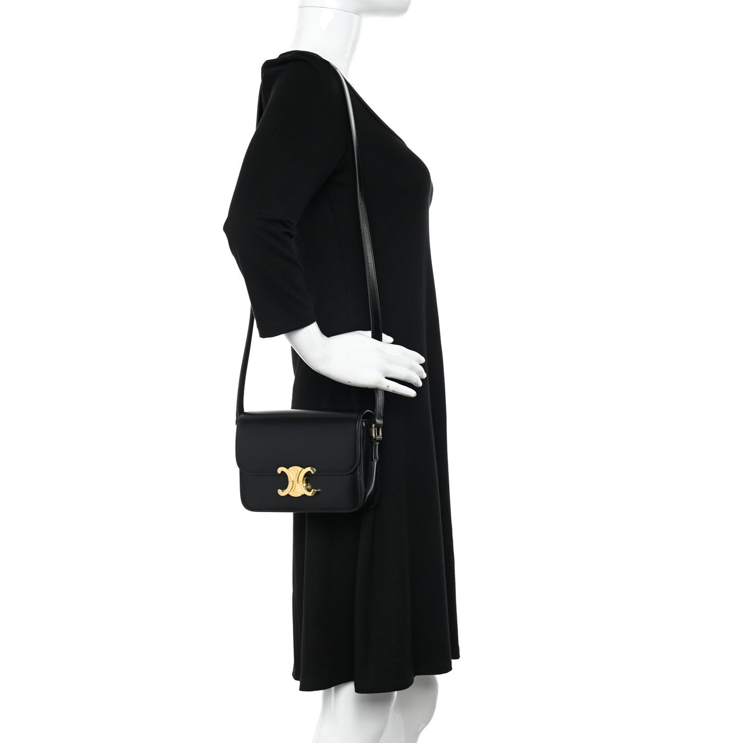 Shiny Calfskin Teen Triomphe Black
