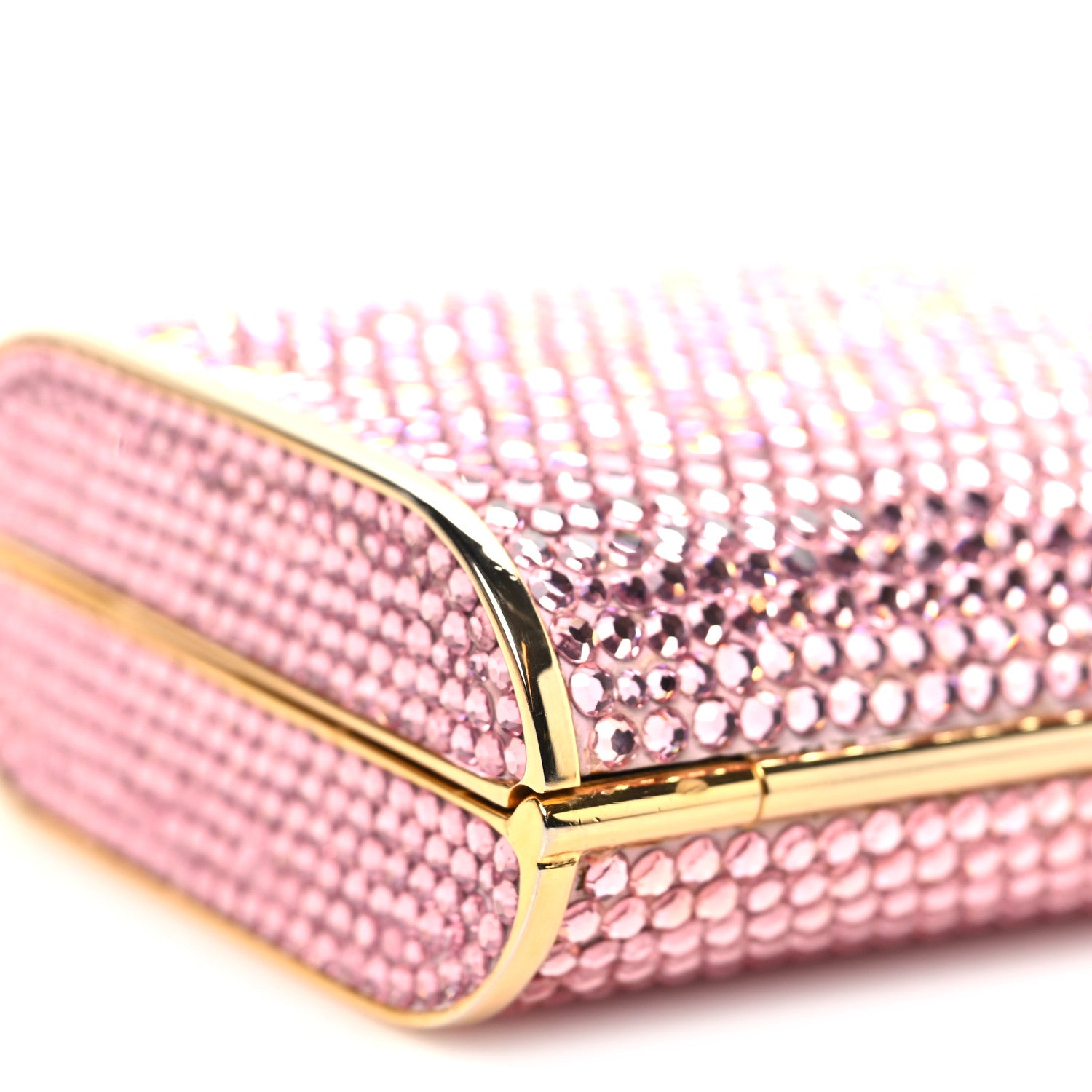 Judith Leiber Swarovski Crystal Minaudiere Clutch Pink 8 of 10