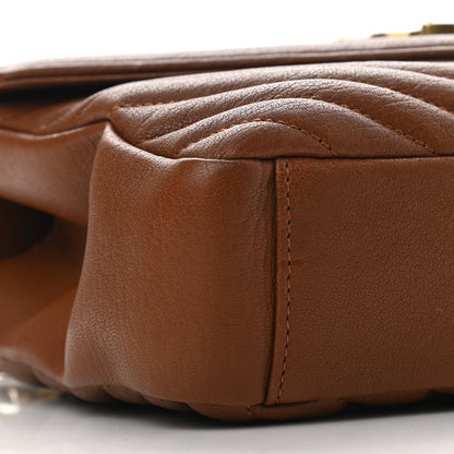 Saint Laurent Sheepskin Matelasse Chevron Monogram Medium College Bag Brick 9 of 10