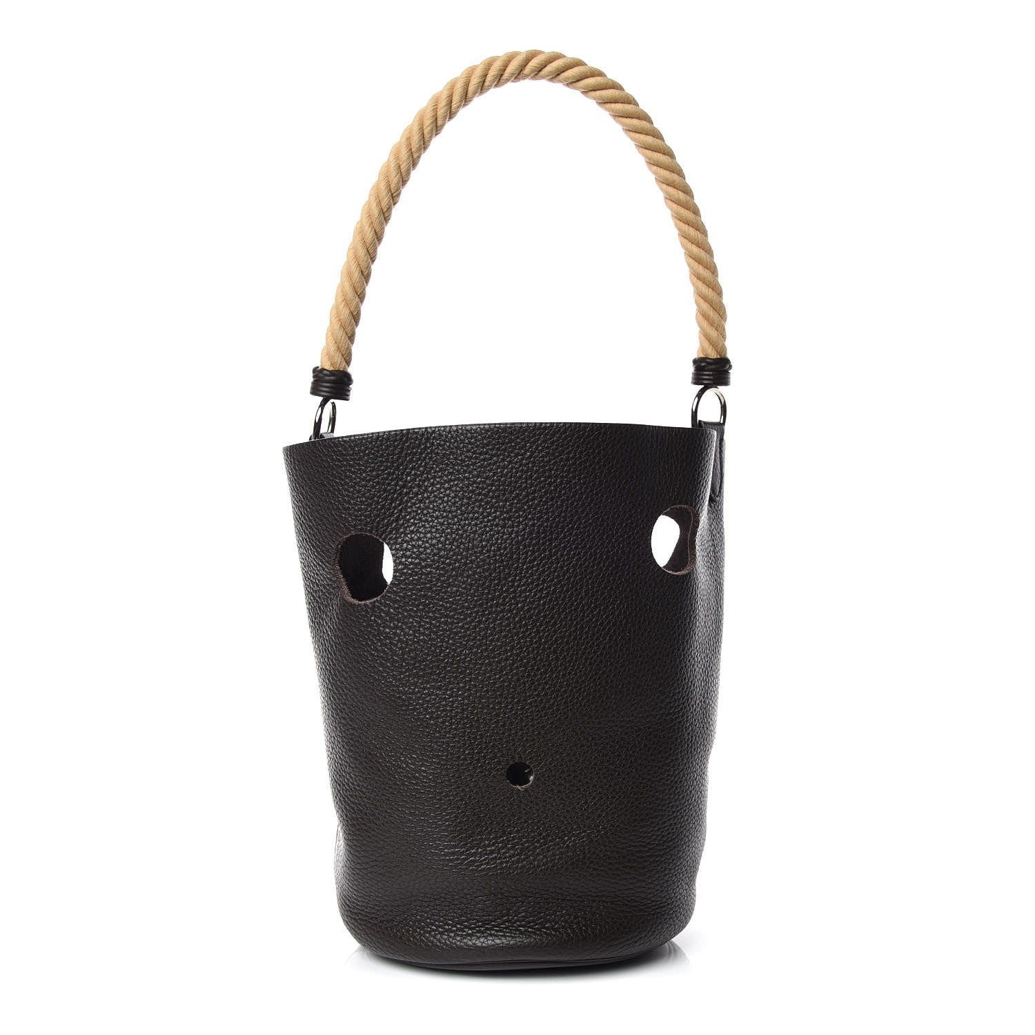 Hermes Taurillon Clemence Mangeoire Rope Bag Chocolate 1 of 9