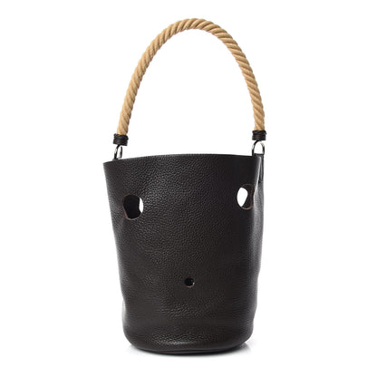 Hermes Taurillon Clemence Mangeoire Rope Bag Chocolate 1 of 9